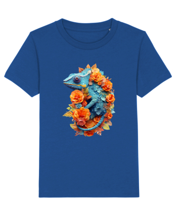 Cameleon printre flori Majorelle Blue