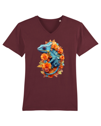 Cameleon printre flori Burgundy