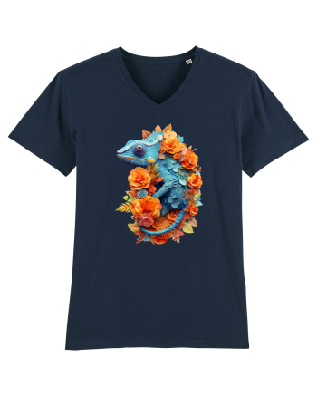 Cameleon printre flori French Navy