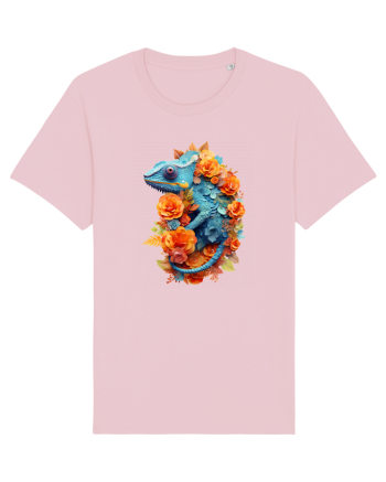 Cameleon printre flori Cotton Pink
