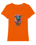 Oaia  vesela Tricou mânecă scurtă guler larg fitted Damă Expresser