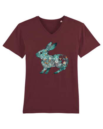 Iepure floral Burgundy