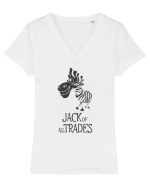bun la toate Tricou mânecă scurtă guler V Damă Evoker