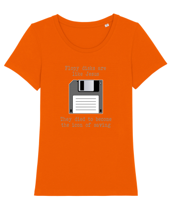 Floppy Disks are just like Jesus Bright Orange