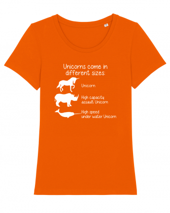 Unicorn types Bright Orange