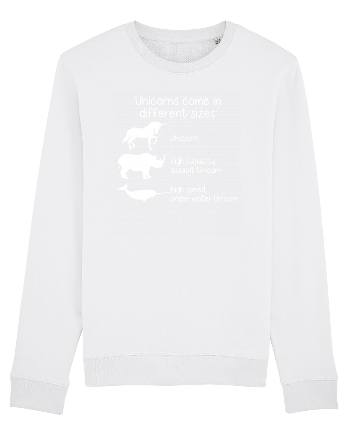 Bluză mânecă lungă Unisex Rise White