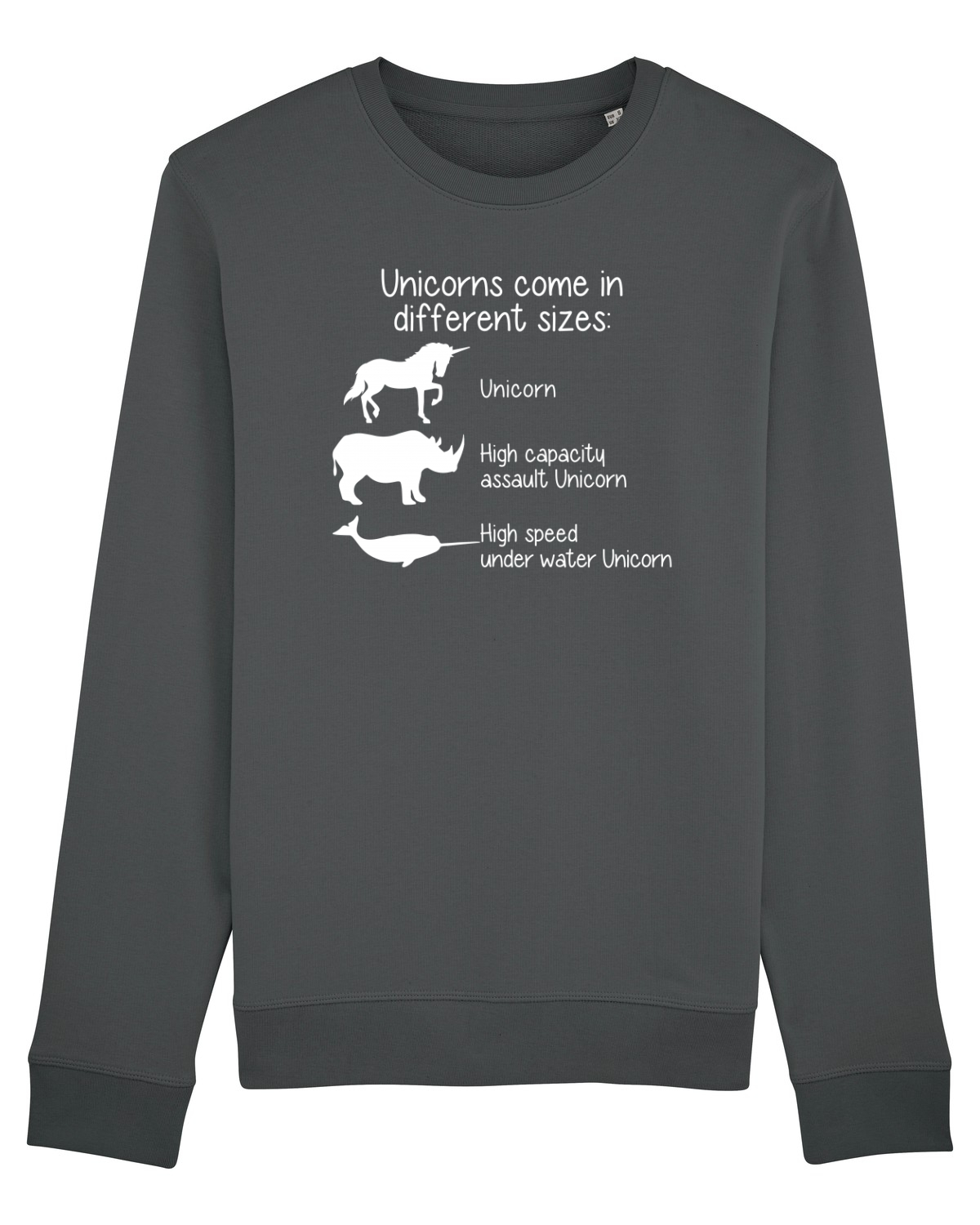 Bluză mânecă lungă Unisex Rise Anthracite