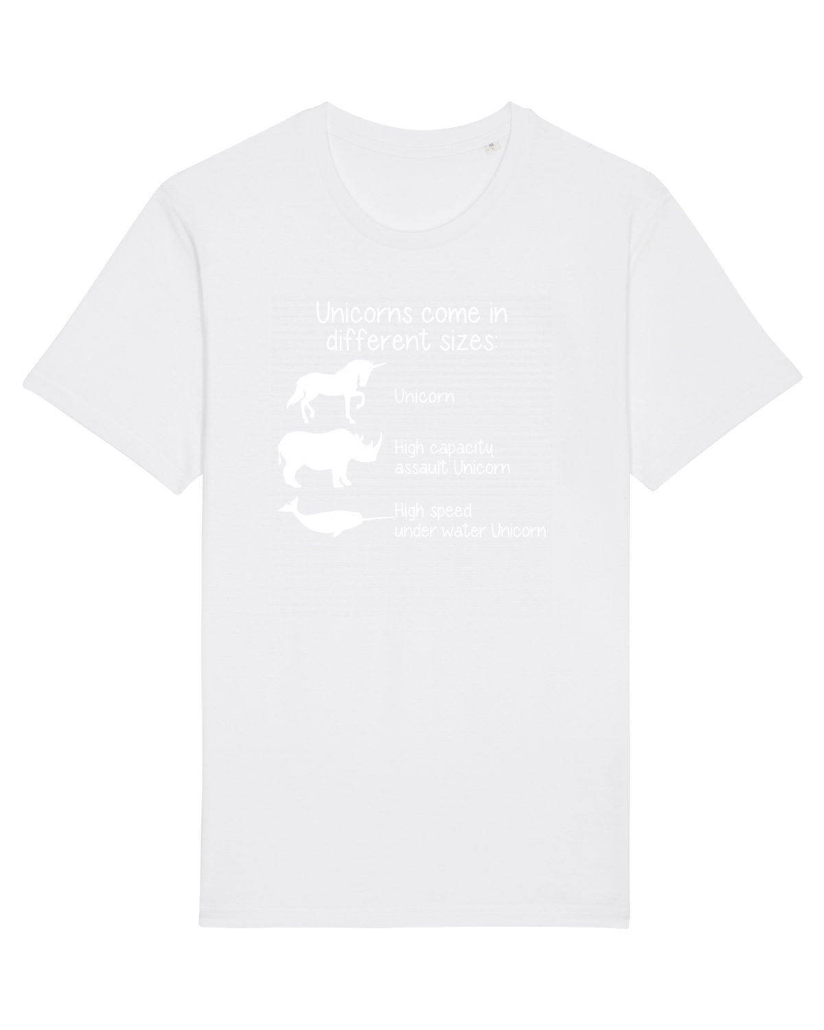 Tricou mânecă scurtă Unisex Rocker White