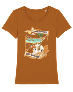 Kinda Emotional Kinda Emotionless Tricou mânecă scurtă guler larg fitted Damă Expresser
