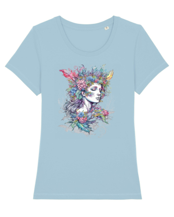 Fairy Girl Winter Sky Blue