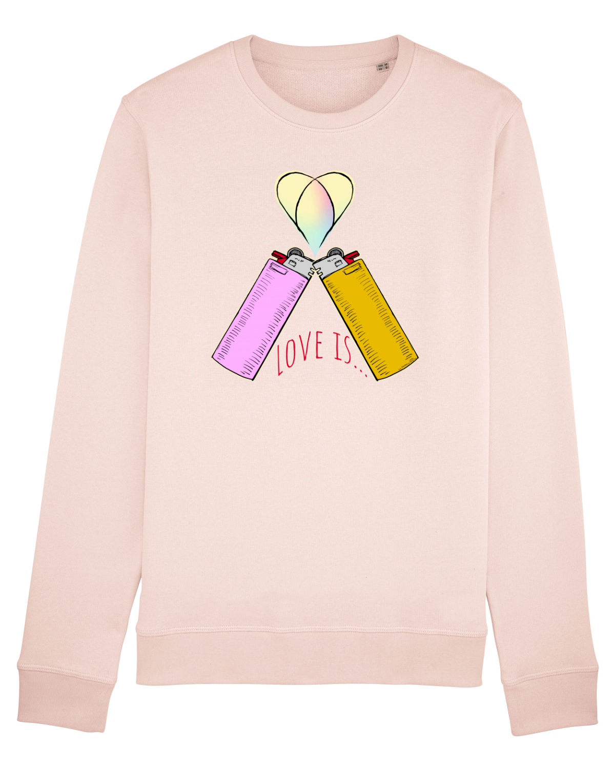 Bluză mânecă lungă Unisex Rise Candy Pink