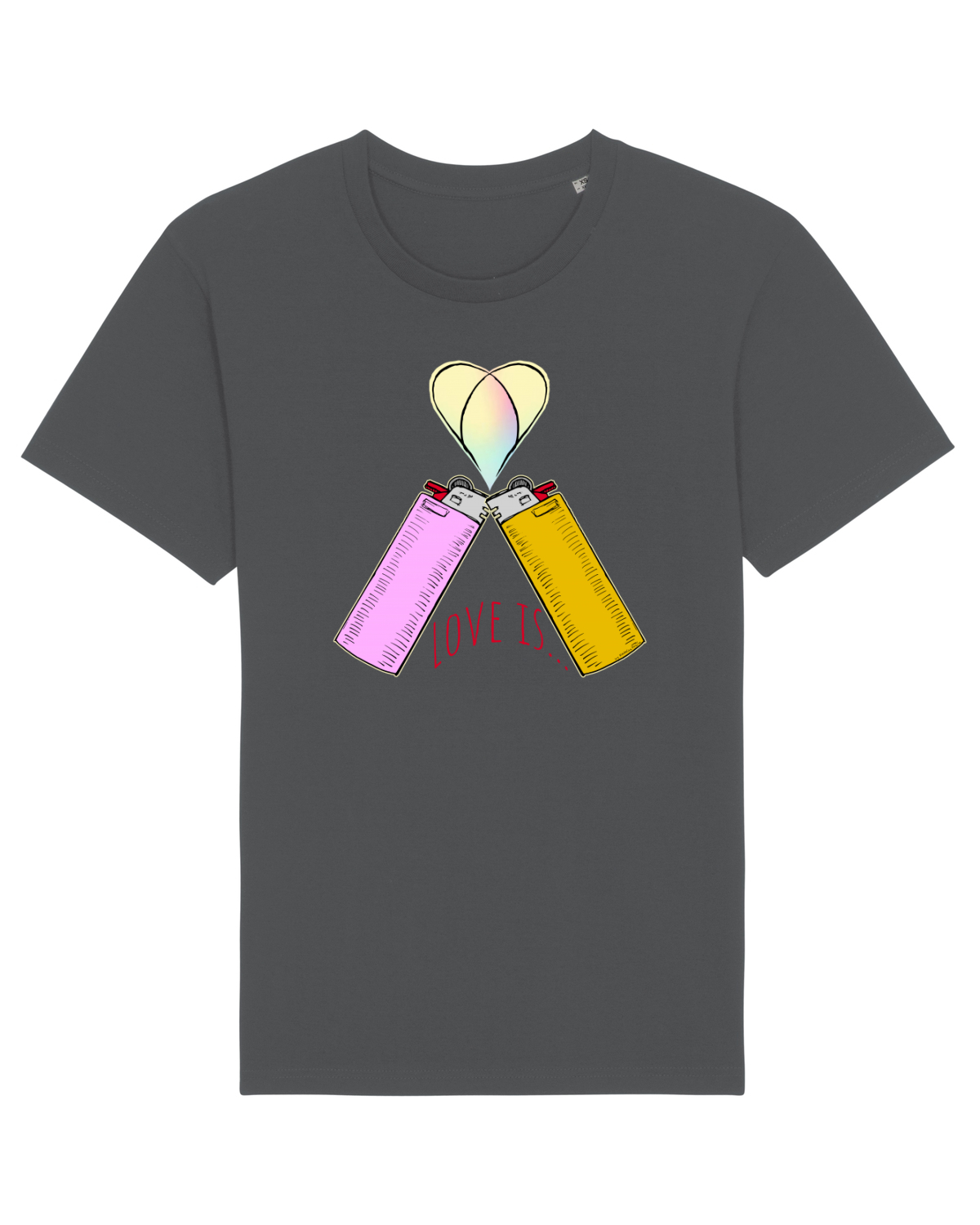 Tricou mânecă scurtă Unisex Rocker Anthracite