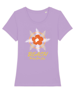 Beach Bring You Joy Tricou mânecă scurtă guler larg fitted Damă Expresser