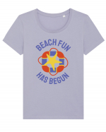 Beach Fun Has Begun Tricou mânecă scurtă guler larg fitted Damă Expresser
