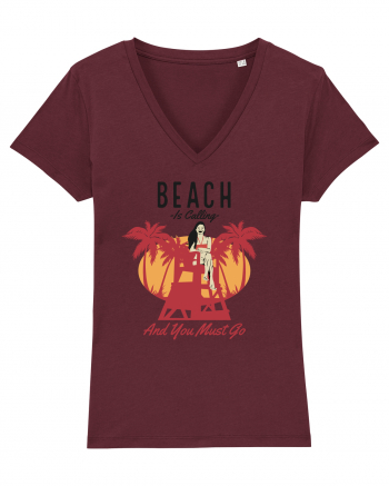 Beach is Calling and You Must Go Burgundy