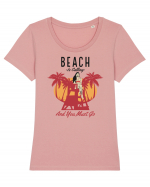 Beach is Calling and You Must Go Tricou mânecă scurtă guler larg fitted Damă Expresser