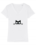 Miau Miau Tricou mânecă scurtă guler V Damă Evoker