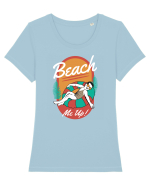 Beach Me Up Tricou mânecă scurtă guler larg fitted Damă Expresser