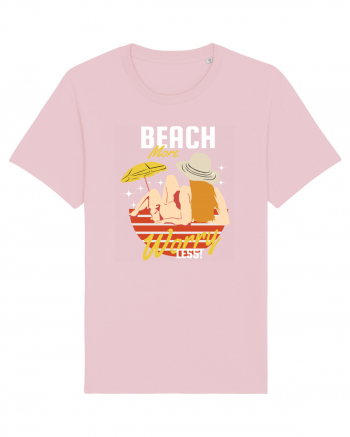 Beach More Worry Less! Cotton Pink