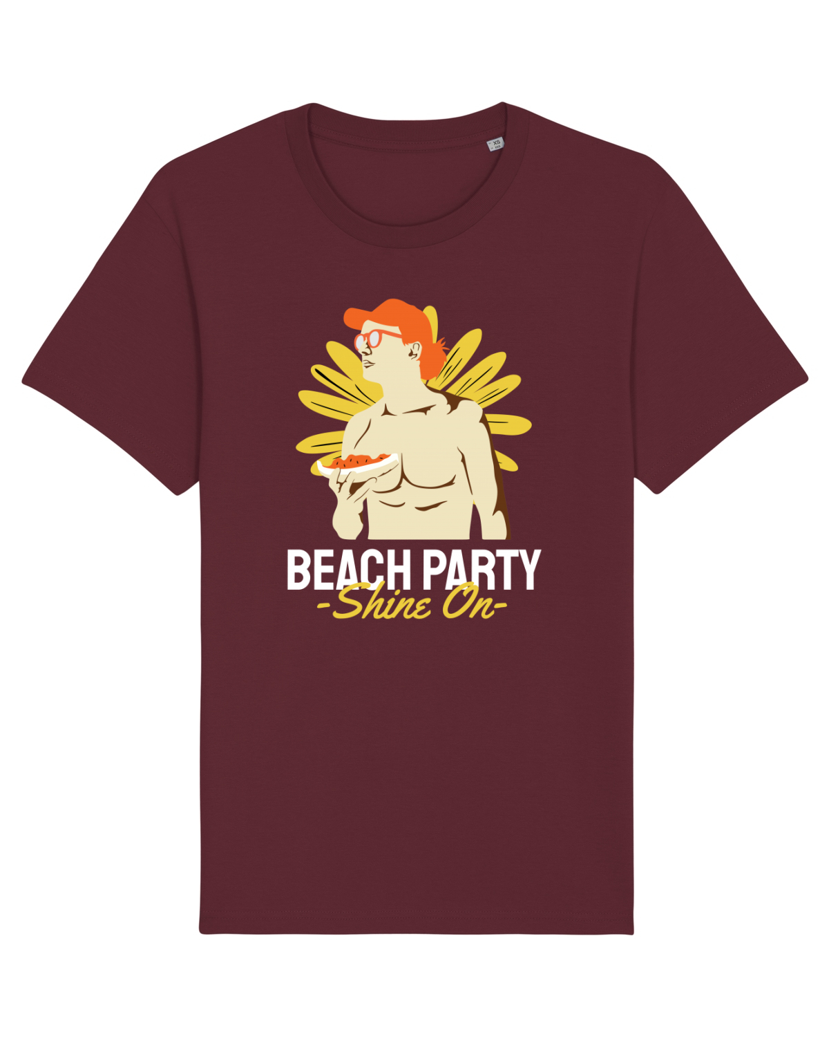 Tricou mânecă scurtă Unisex Rocker Burgundy