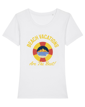 Beach Vacations are the Best! White