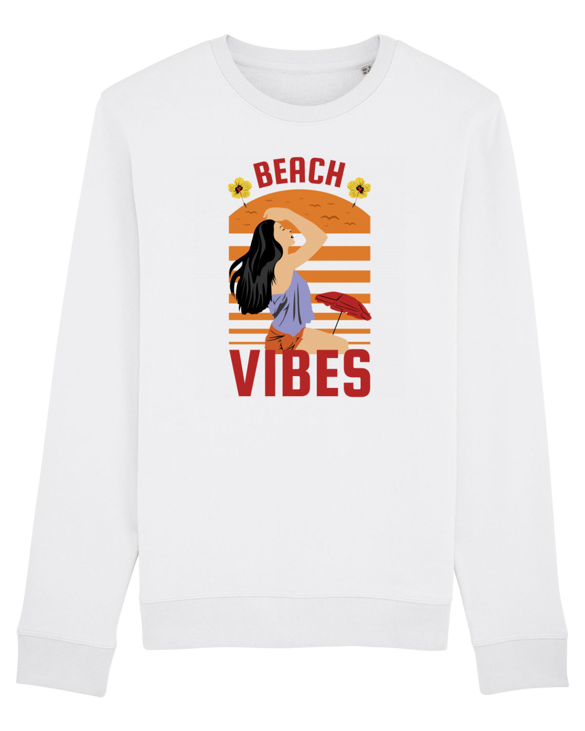 Bluză mânecă lungă Unisex Rise White