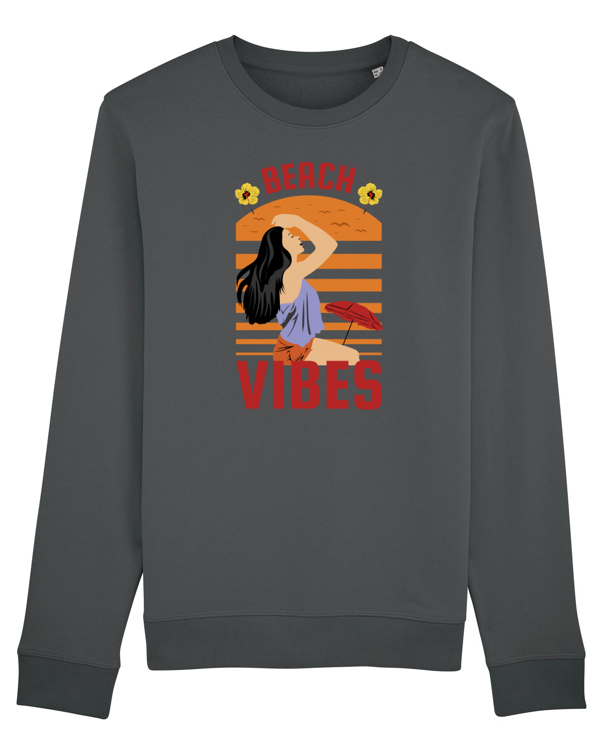 Bluză mânecă lungă Unisex Rise Anthracite
