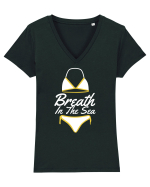 Breath in the Sea Tricou mânecă scurtă guler V Damă Evoker