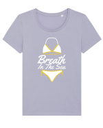 Breath in the Sea Tricou mânecă scurtă guler larg fitted Damă Expresser