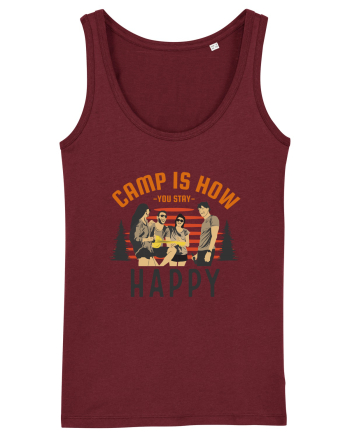 Camp is How You Stay Happy Burgundy