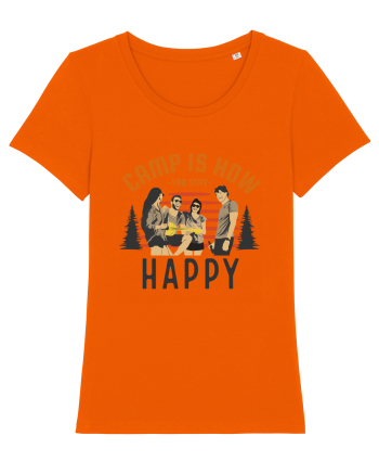 Camp is How You Stay Happy Bright Orange