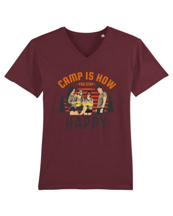 Camp is How You Stay Happy Burgundy