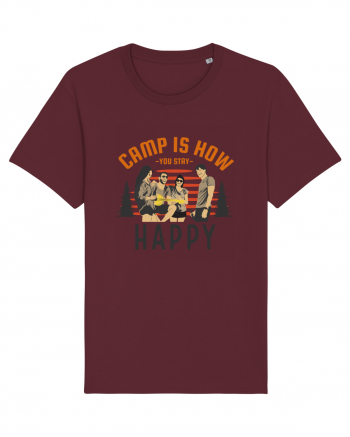 Camp is How You Stay Happy Burgundy