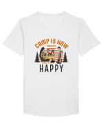Camp is How You Stay Happy Tricou mânecă scurtă guler larg Bărbat Skater