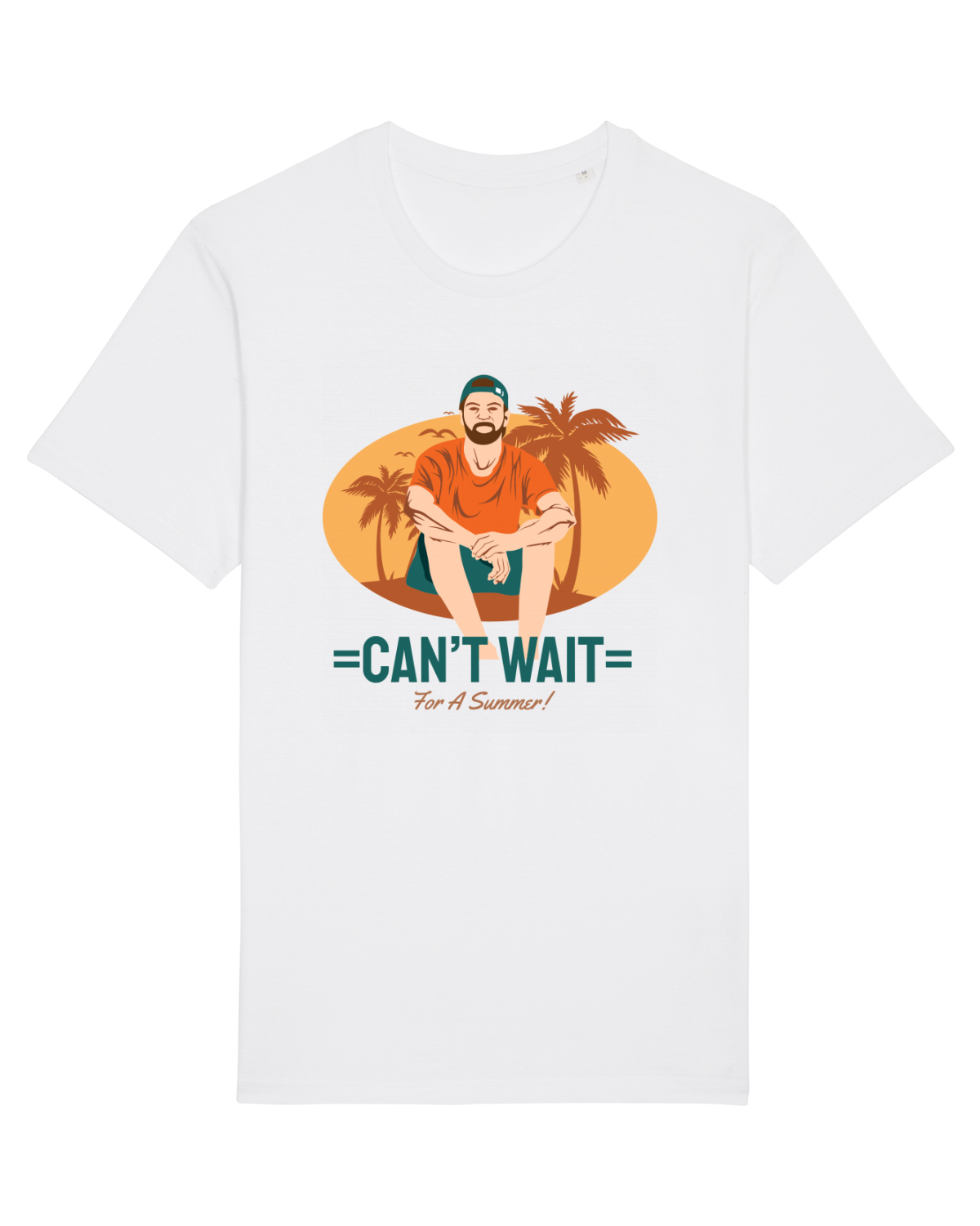 Tricou mânecă scurtă Unisex Rocker White