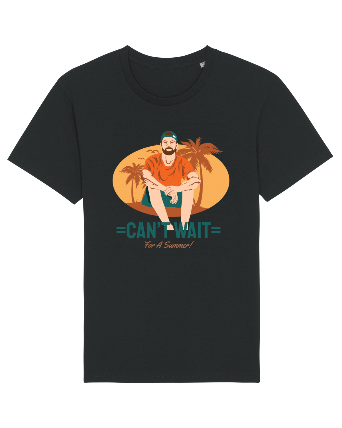 Tricou mânecă scurtă Unisex Rocker Black
