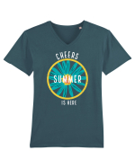 Cheers Summer is Here Tricou mânecă scurtă guler V Bărbat Presenter
