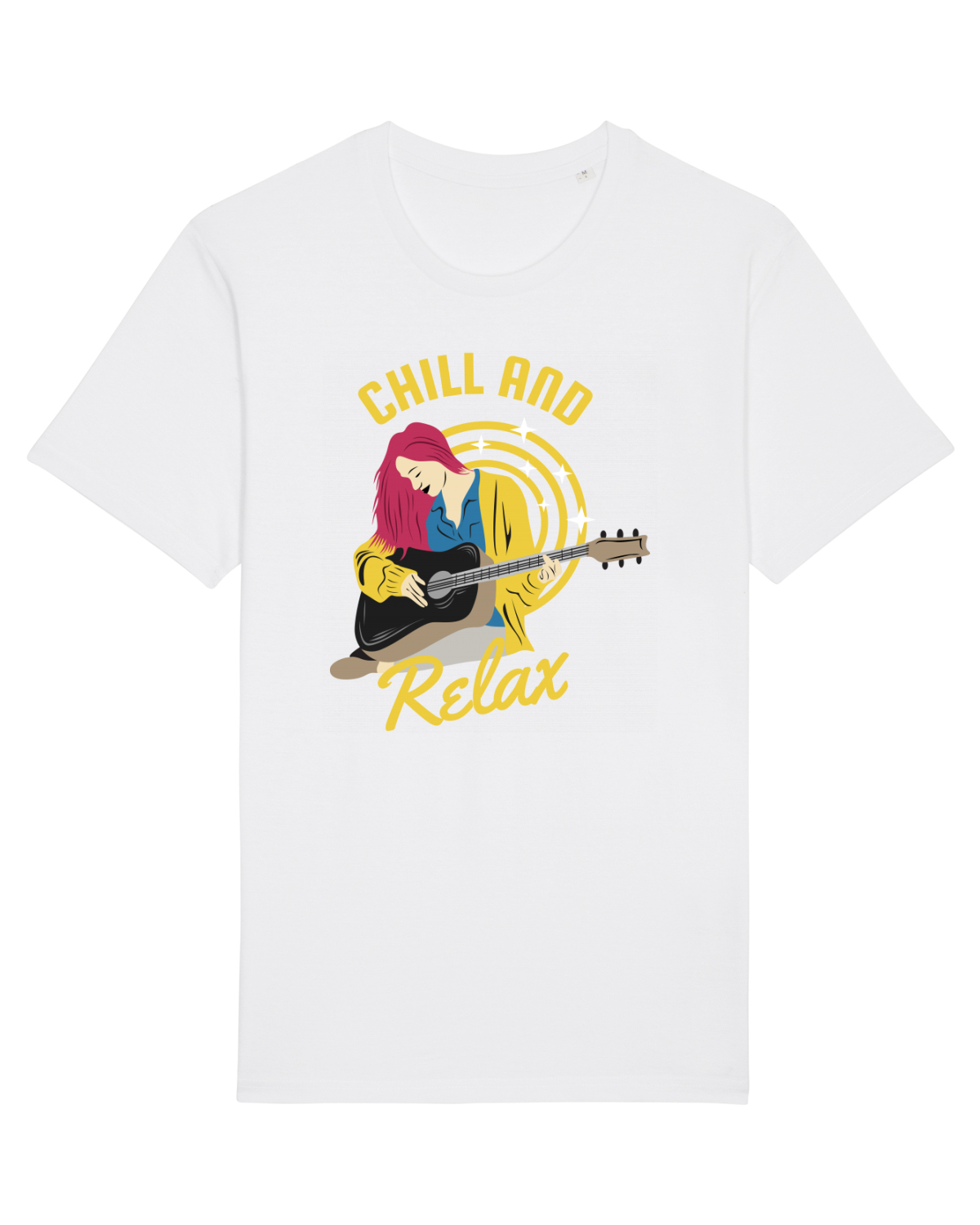 Tricou mânecă scurtă Unisex Rocker White