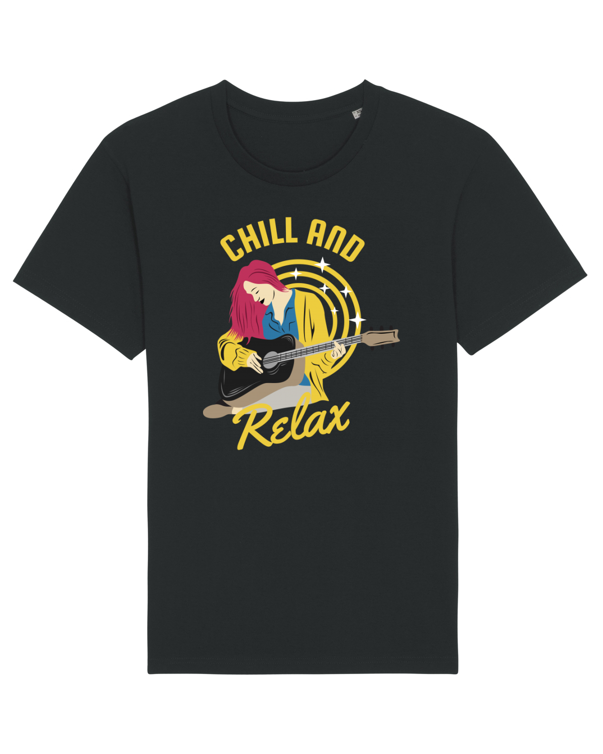 Tricou mânecă scurtă Unisex Rocker Black