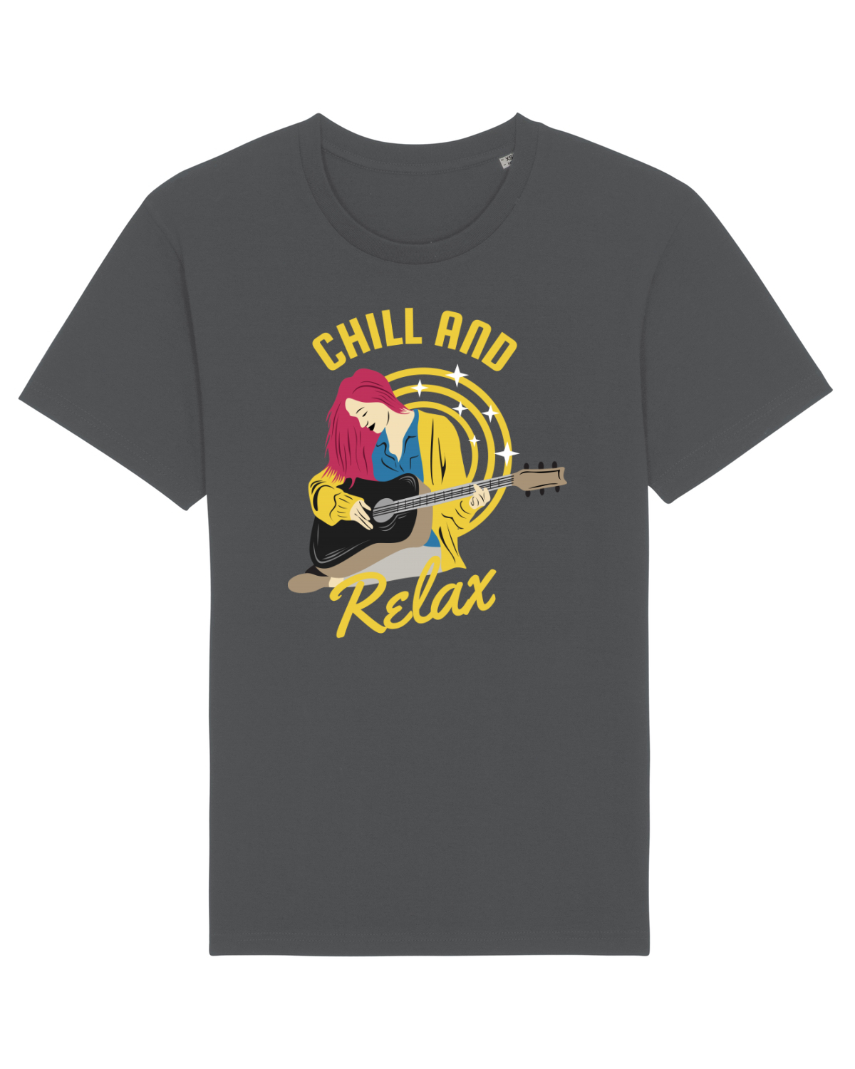 Tricou mânecă scurtă Unisex Rocker Anthracite