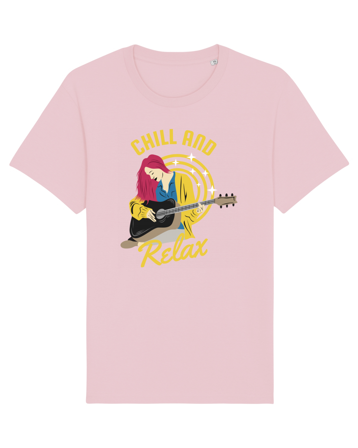 Tricou mânecă scurtă Unisex Rocker Cotton Pink