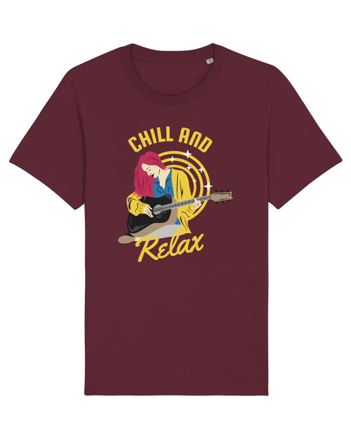 Tricou mânecă scurtă Unisex Rocker Burgundy