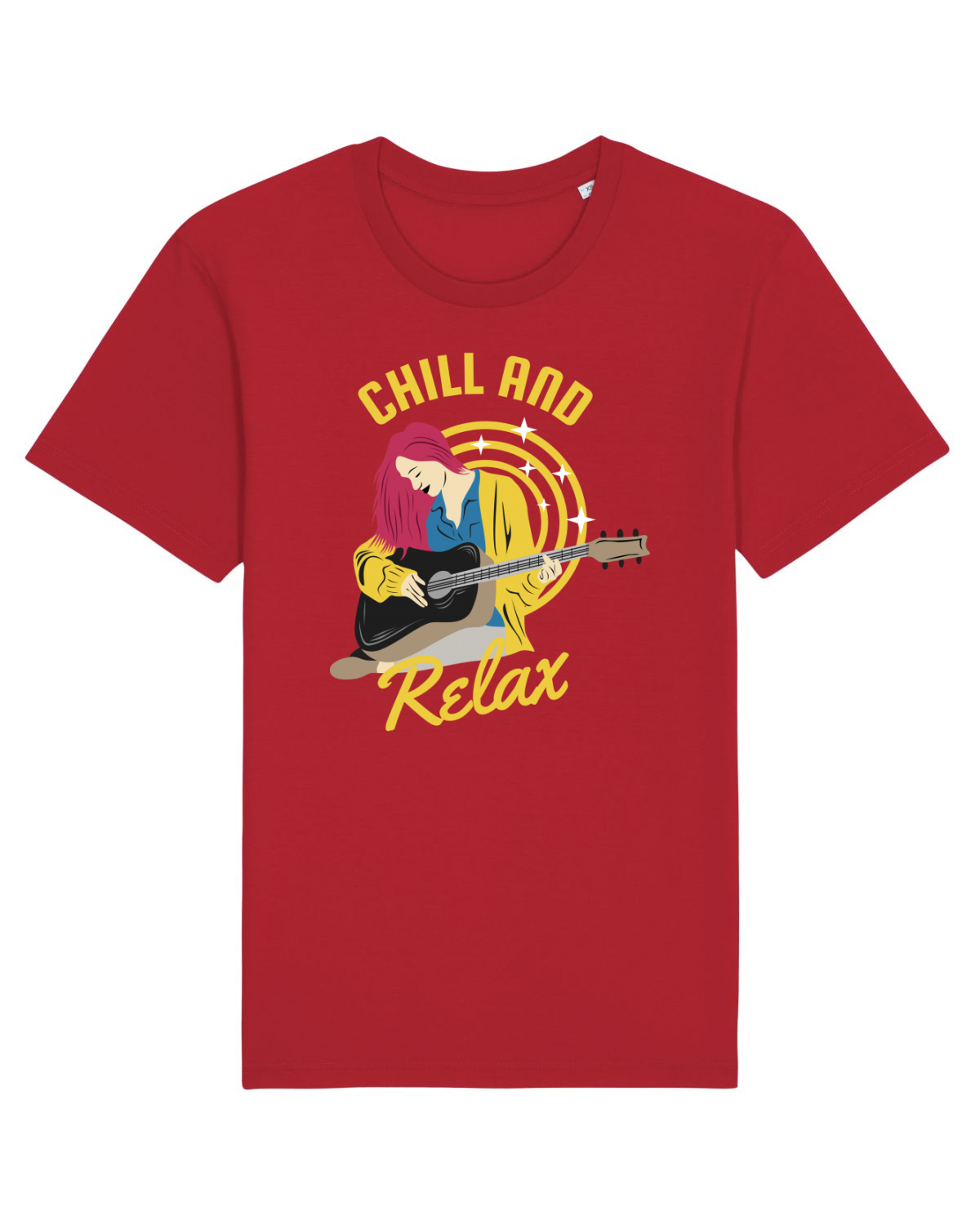 Tricou mânecă scurtă Unisex Rocker Red