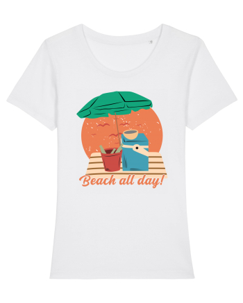 Beach All Day! White