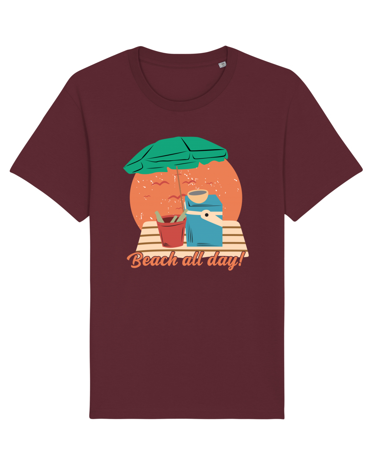 Tricou mânecă scurtă Unisex Rocker Burgundy