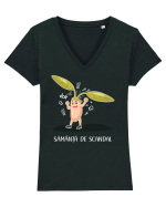 Sămânță de scandal Tricou mânecă scurtă guler V Damă Evoker