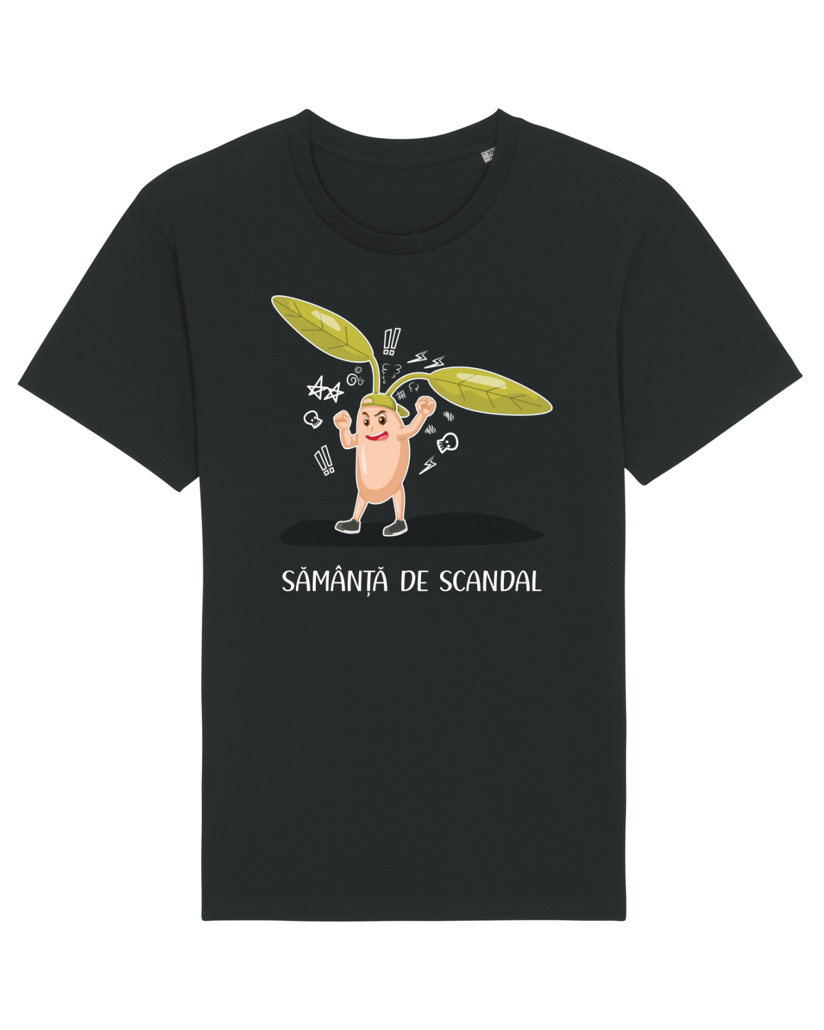 Tricou mânecă scurtă Unisex Rocker Black