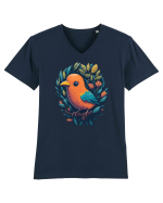 Pasarea portocalie Tricou mânecă scurtă guler V Bărbat Presenter