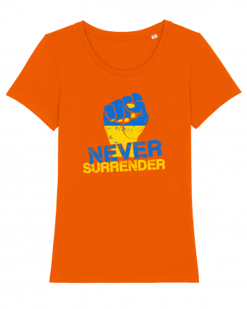 Never Surrender Ukraine Bright Orange