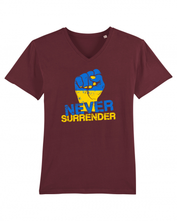 Never Surrender Ukraine Burgundy